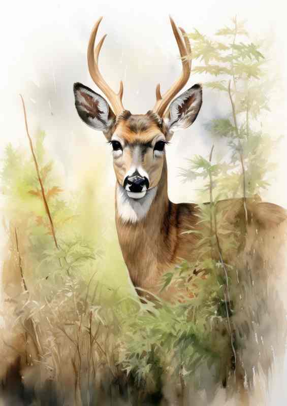 Observing Wildlife A Guide to Deer in Forests | Metal Poster