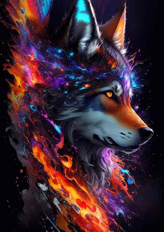 Sky gazing mr fox amazing splash art | Metal Poster