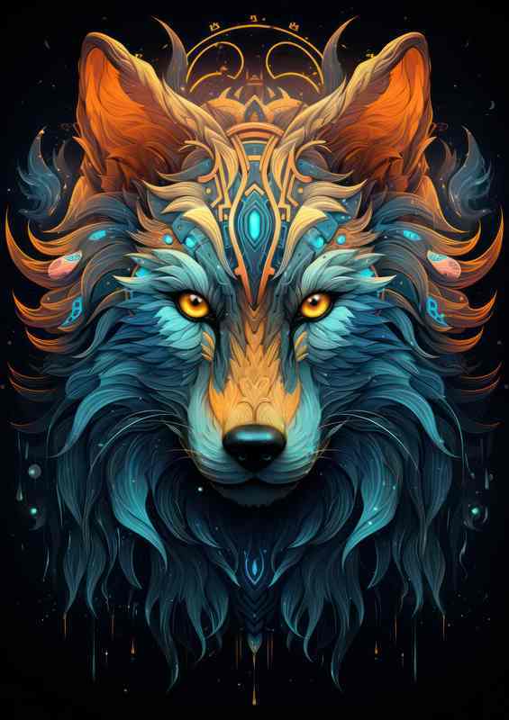 The Majesty of Wolf s Artistic Expressions | Metal Poster