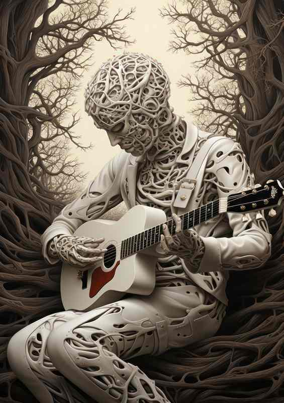 Musical art from beyond highly detailed surrealism | Metal Poster