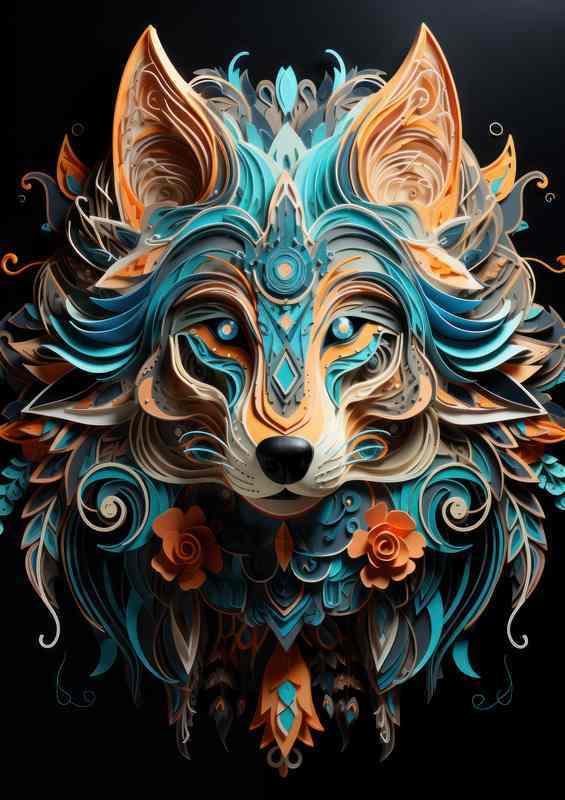 Wolves on Canvas Exploring the World of Wolf Art | Metal Poster
