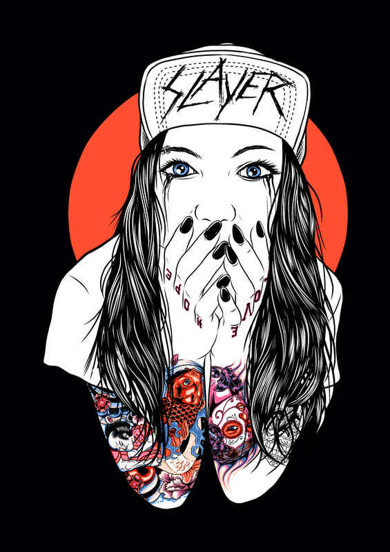 Hipster Slayer Love And Hope | Metal Poster