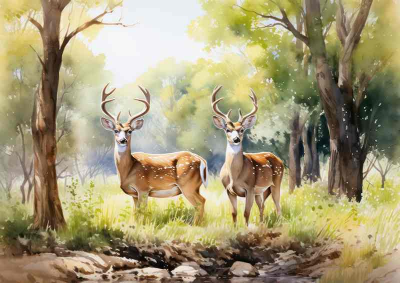 Getting Closer to Nature The Woodland Deer Experience | Metal Poster