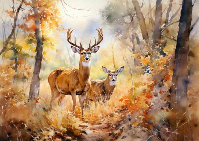 Secrets of the Forest The Lives of Woodland Deer | Metal Poster