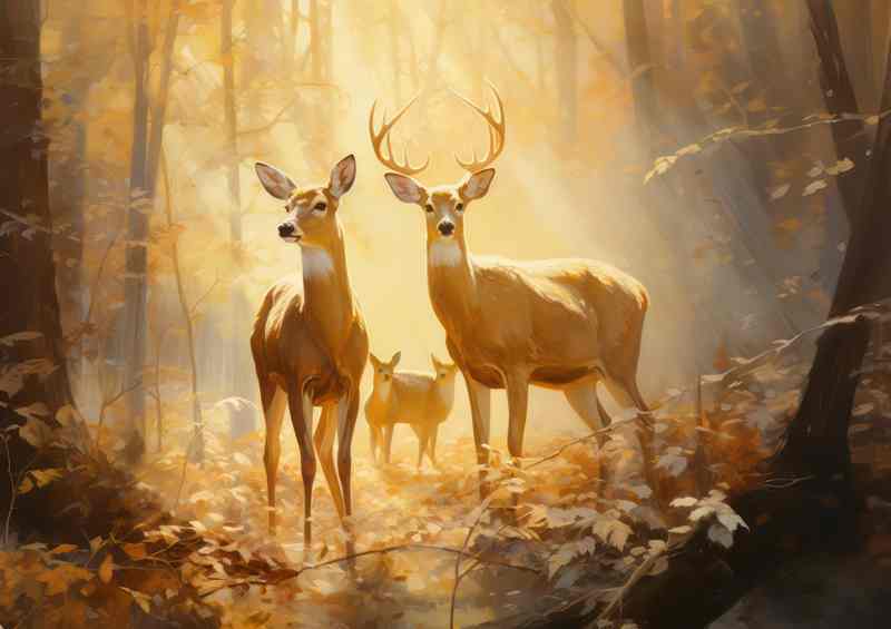 Spotting Deer A Woodland Adventure | Metal Poster