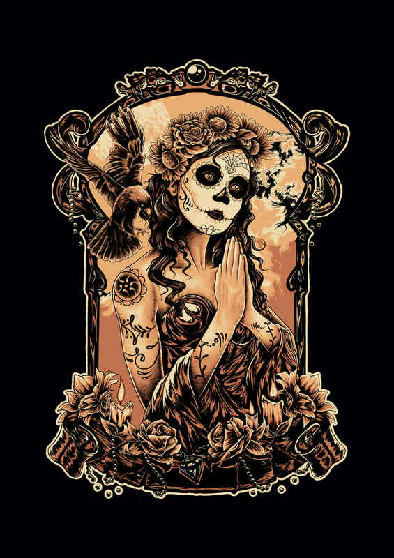 Lady Muerto | Metal Poster