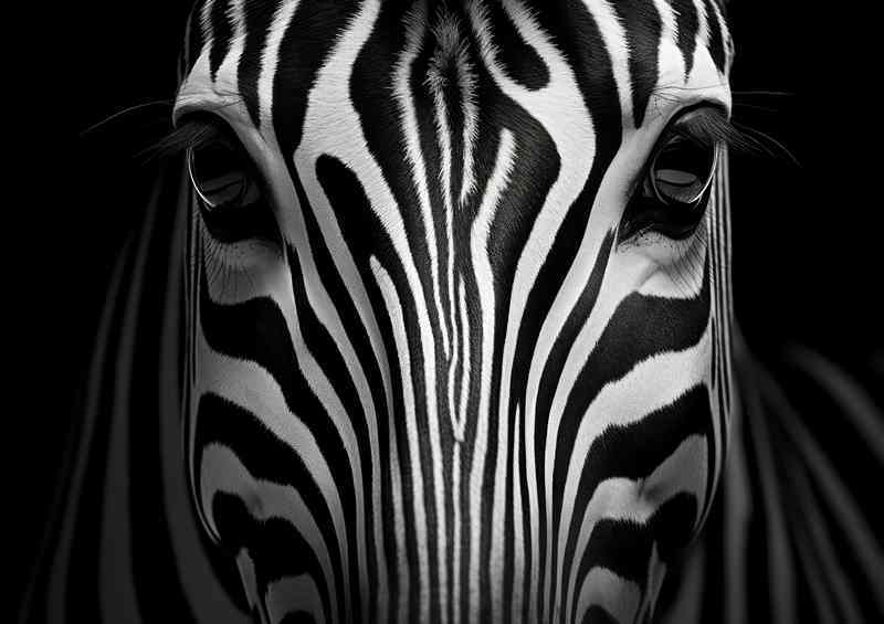 Zebra head with amazing stripes | Metal Poster