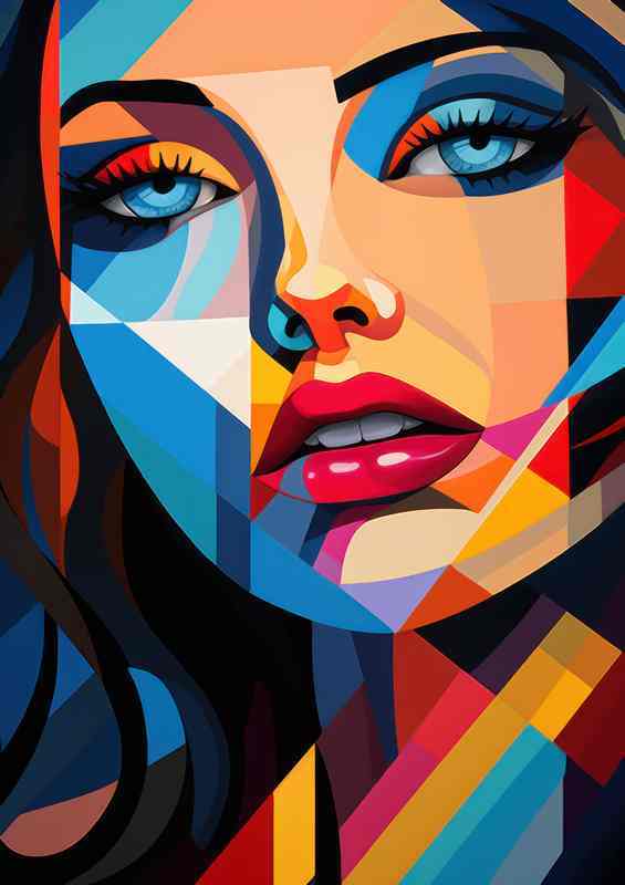 Colorful Identity Abstract Faces and Their Stories | Metal Poster