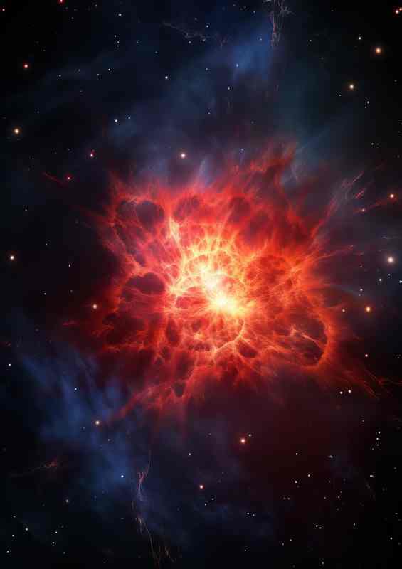 Crab Nebula Formation: Gas & Stars | Metal Poster