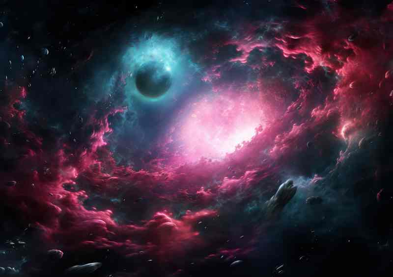 Nebula Burns A Close up Look | Metal Poster