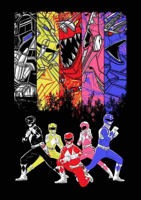 Power Rangers Metal Poster