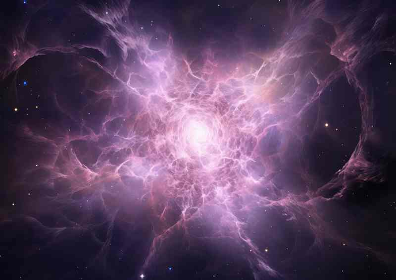 The Lilac Crab Nebula is pink space | Metal Poster