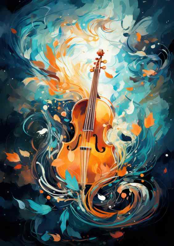 Violin Harmonics Angelic Anthems | Metal Poster