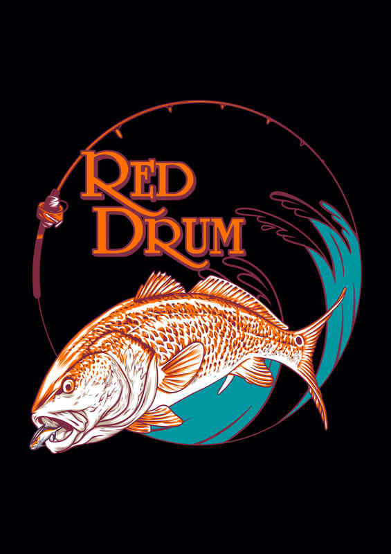 Red Drum Fishing | Metal Poster