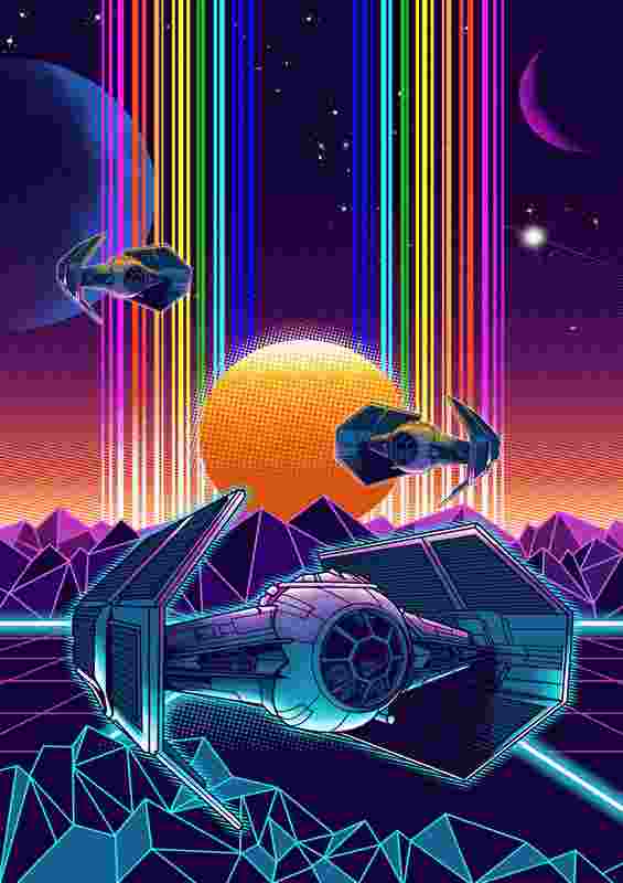 Space Wars neo style | Metal Poster