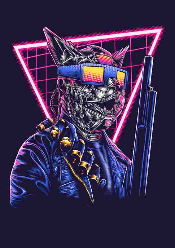 The Cat inator Purple noe style | Metal Poster