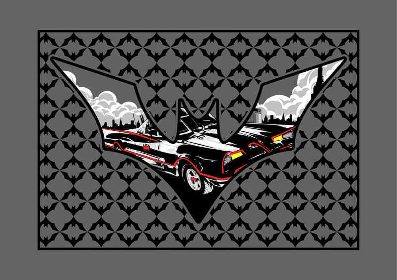 Bat Sign Mobile Car | Metal Poster