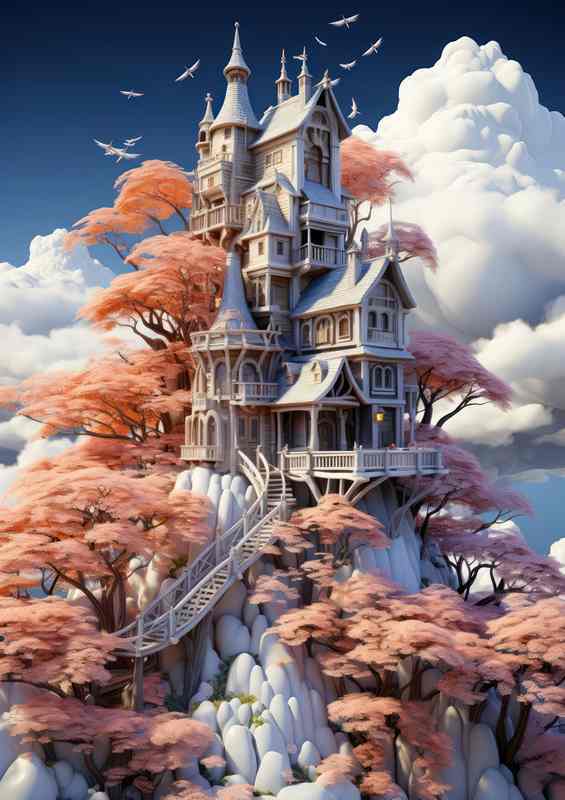 Dreamy Castle Stays Unleash Your Inner PrincePrincess | Metal Poster
