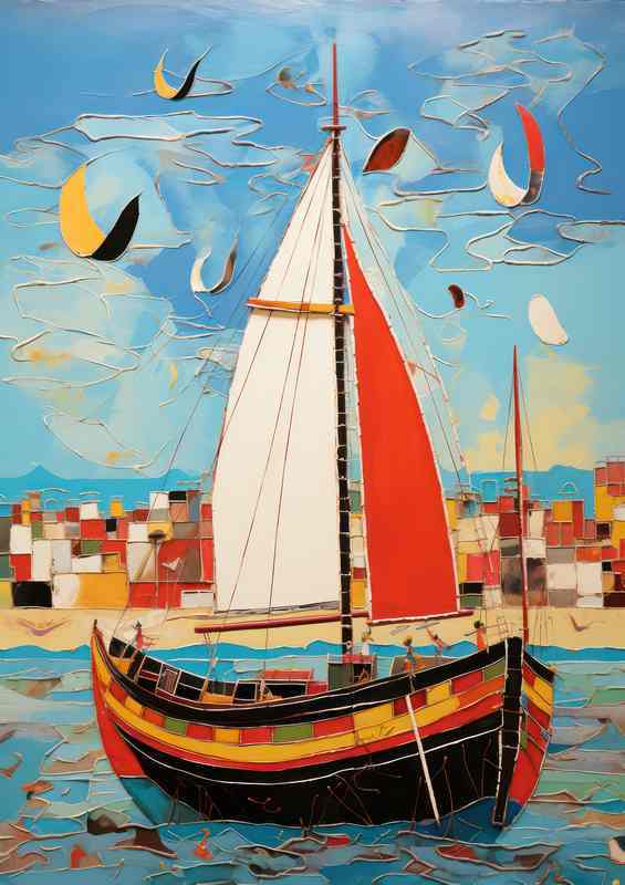 Capturing the Essence of Boats Sailing | Metal Poster
