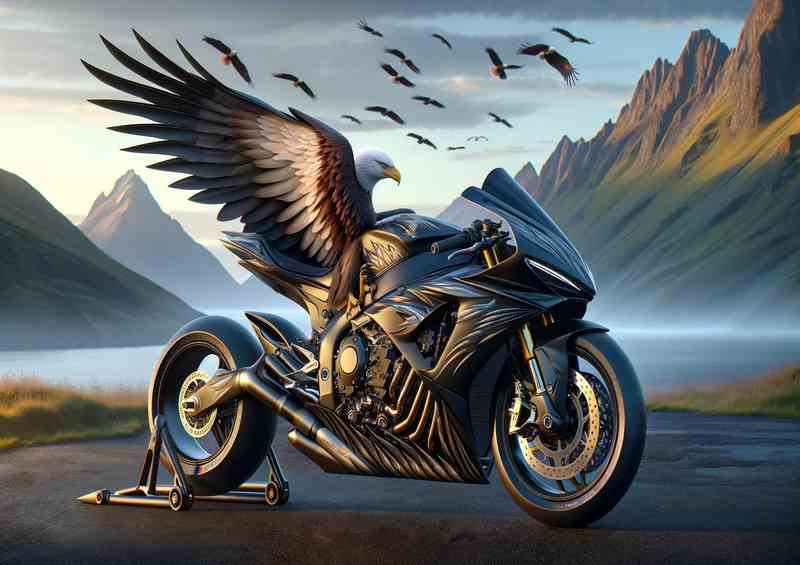 Majestic Eagle Inspired Superbike Aerodynamic Style | Metal Poster