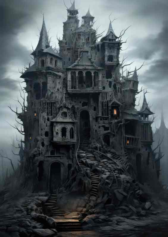 Medieval Dreamscape Stay in a Fantasy Castle | Metal Poster