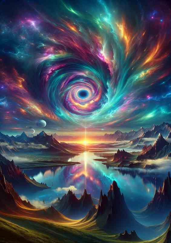 Cosmic Dreamscape Celestial Vortex Awakening | Metal Poster