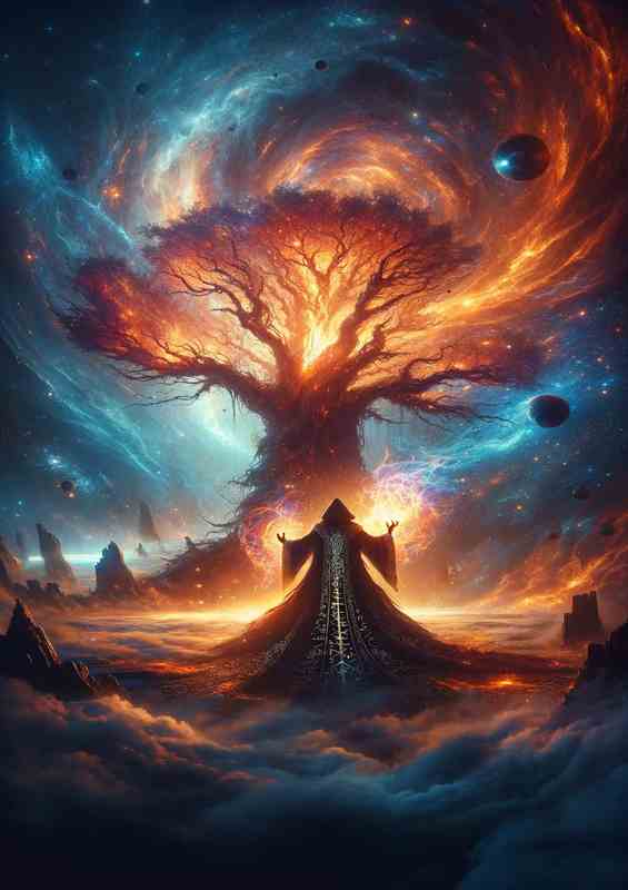 Summoning Cosmic Energy the tree of life | Metal Poster