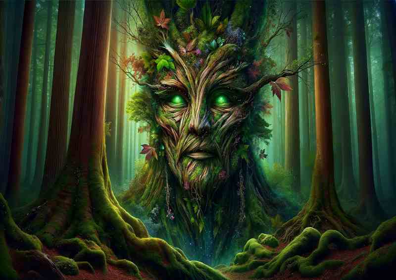 Mystical Sentinel of the Ancient Woods | Metal Poster