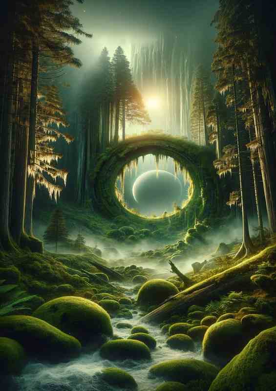 Ancient Forest Gateway to Mysterious Worlds | Metal Poster