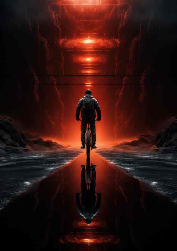 A rider on a dirt bike | Metal Poster