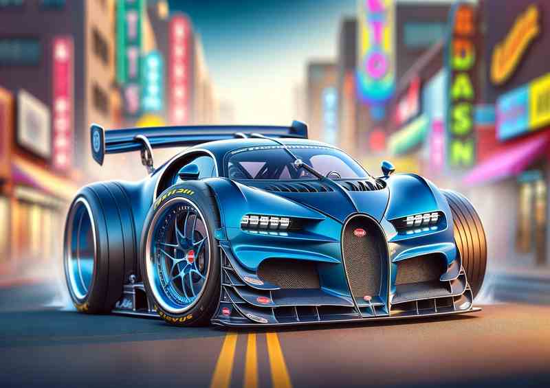 Exag Bugatti Street Racer Metal Poster