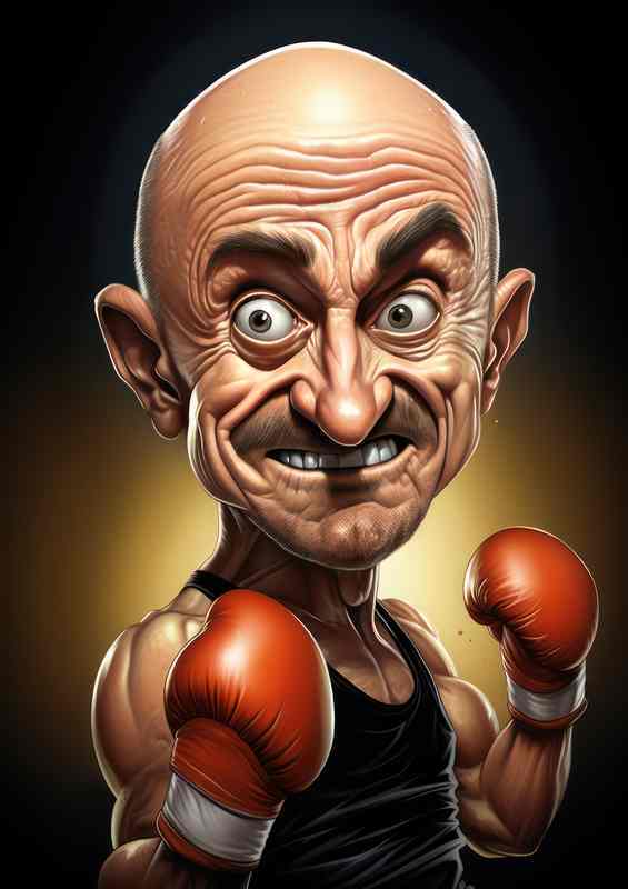 Caricature of Barry McGuigan boxer | Metal Poster