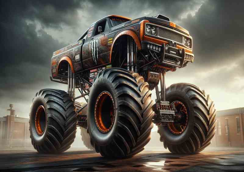 Mighty Monster Truck Showcase Extreme Power Metal Poster