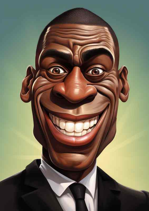 Caricature of Frank bruno boxing star | Metal Poster