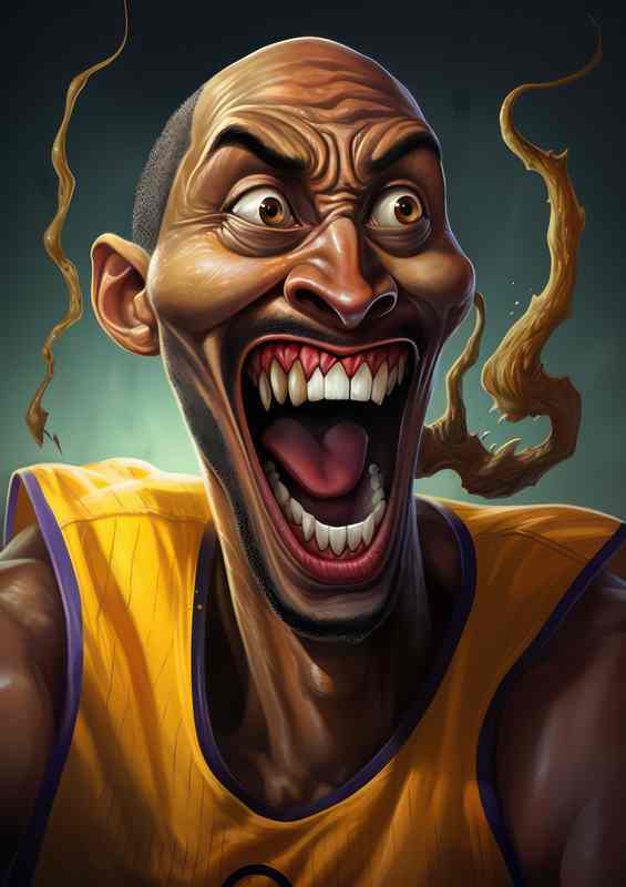 Caricature of Kobe Bryant | Metal Poster