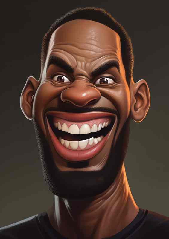 Caricature of Labron James | Metal Poster