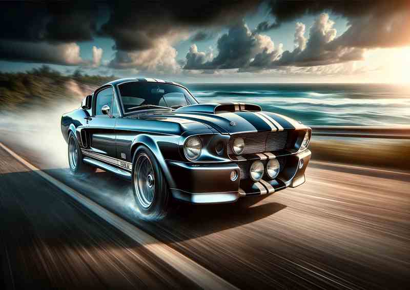 Shelby Car Power Metal Poster