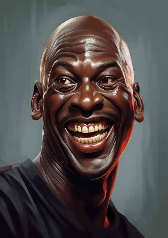 Caricature of Michael Jordan | Metal Poster