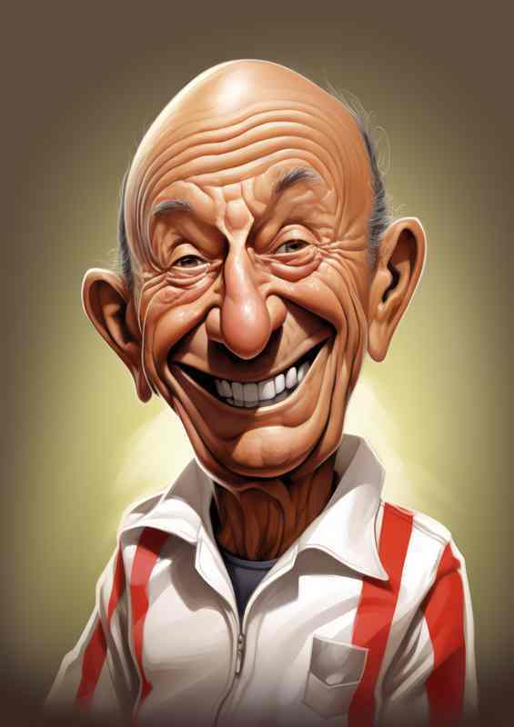 Caricature of Sir Stirling Moss | Metal Poster
