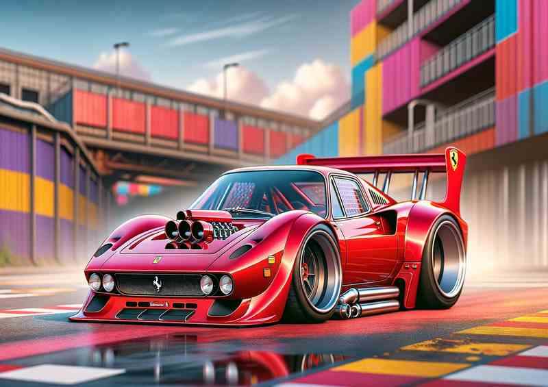 Ferrari XtRm Spd Dmnd StRc Car Metal Poster