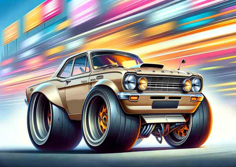 Ford Cortina Street Racer Extreme Metal Poster