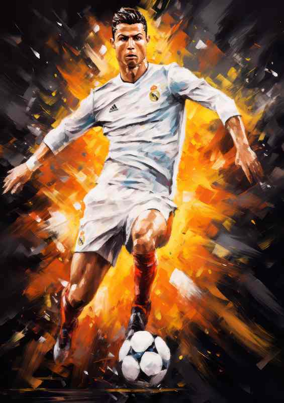 Ronaldo Footballer Metal Poster