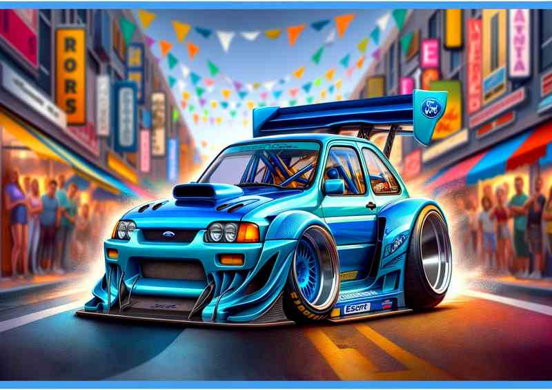 Ford Escort Cossy Street Racer Poster
