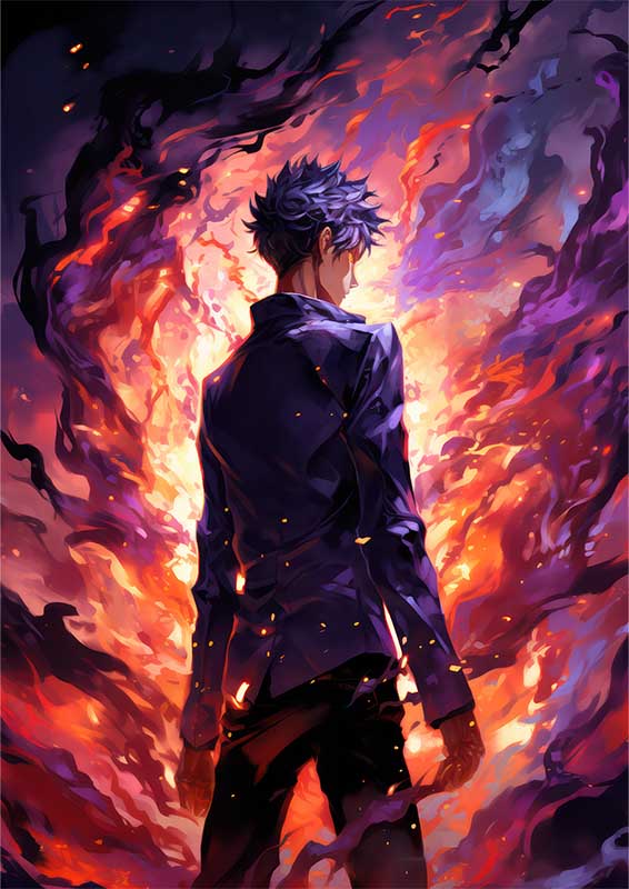 Mr fenagi walking into the fire of doom | Metal Poster
