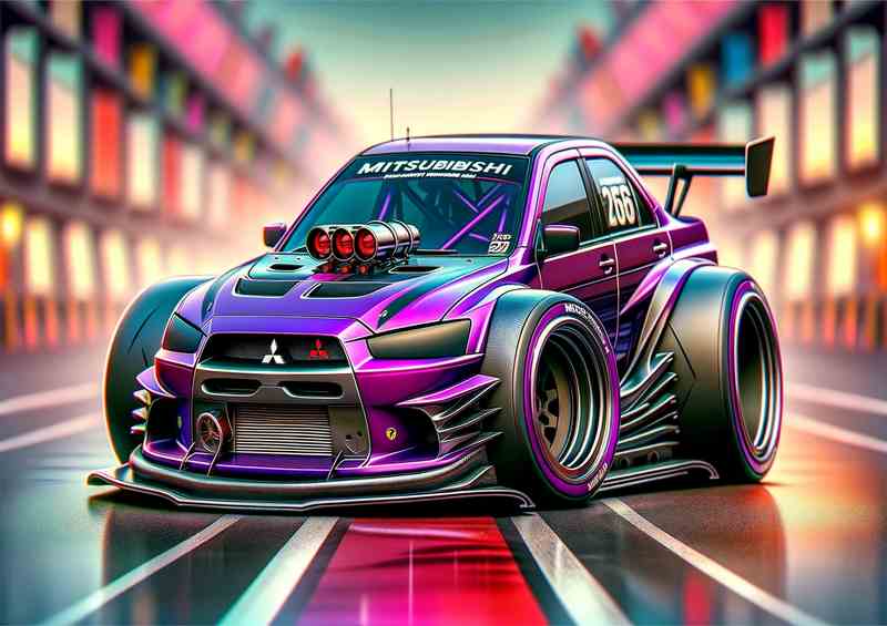 Mitsubishi Exag Racer Metal Poster