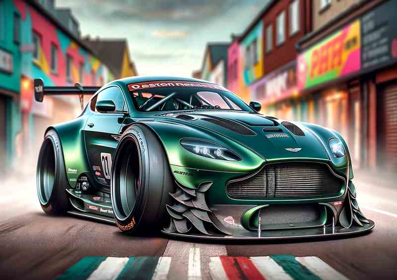 Aston Martin X-TREME Street Racing Car Metal Poster