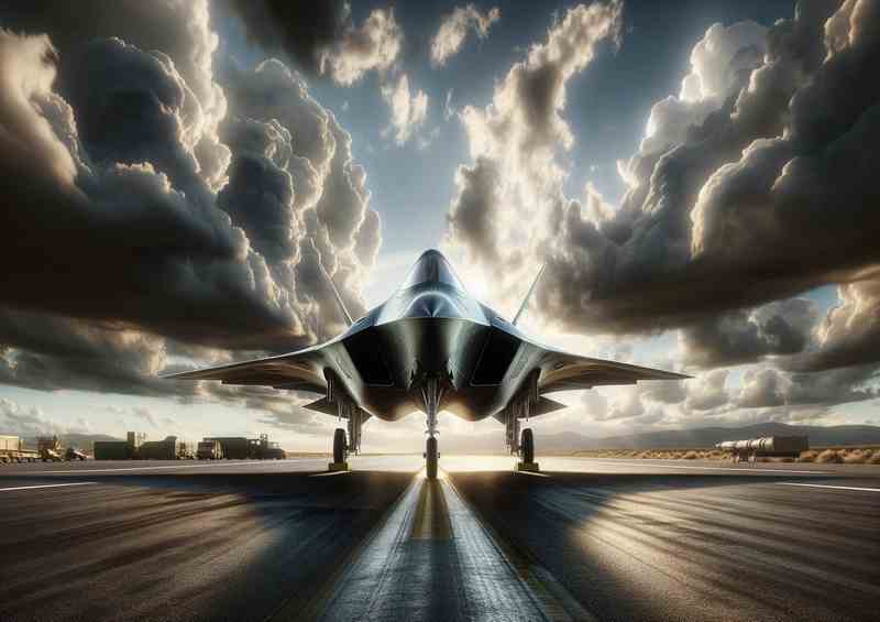 Stealth Fighter Jet Metal Poster
