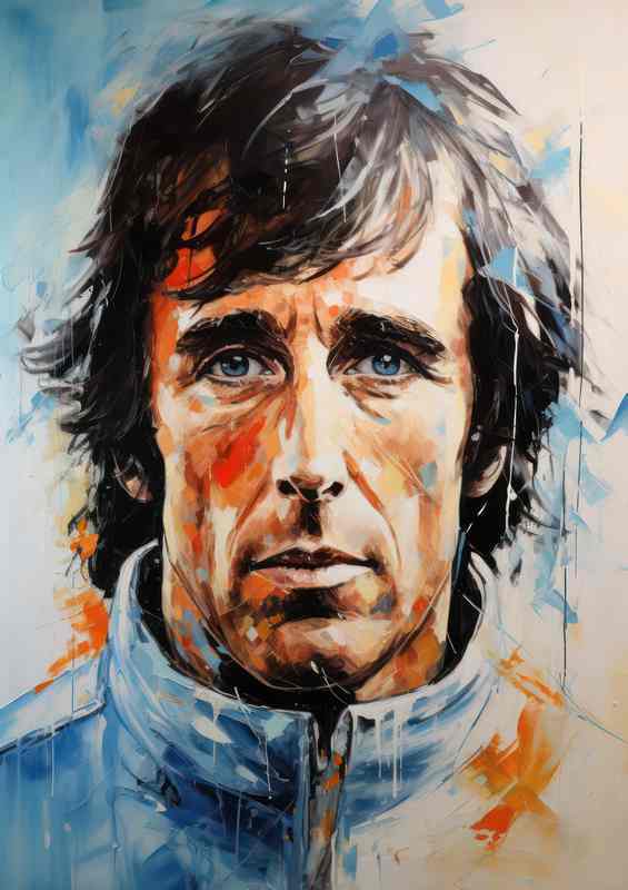 Jackie Stewart Formula one racing drive | Metal Poster