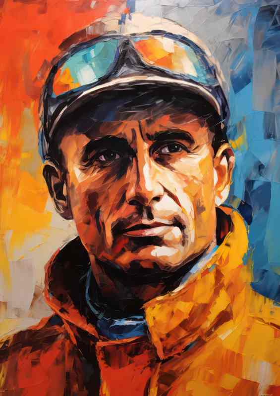 Juan Manuel Fangio Formula one racingdriver | Metal Poster