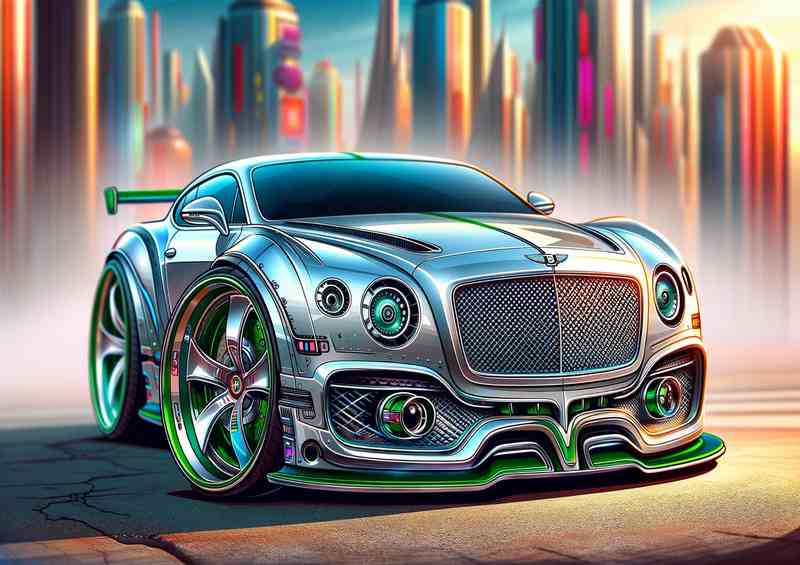 Bentley EXP 100 GT Sport Metal Poster | Exaggerated Excellence